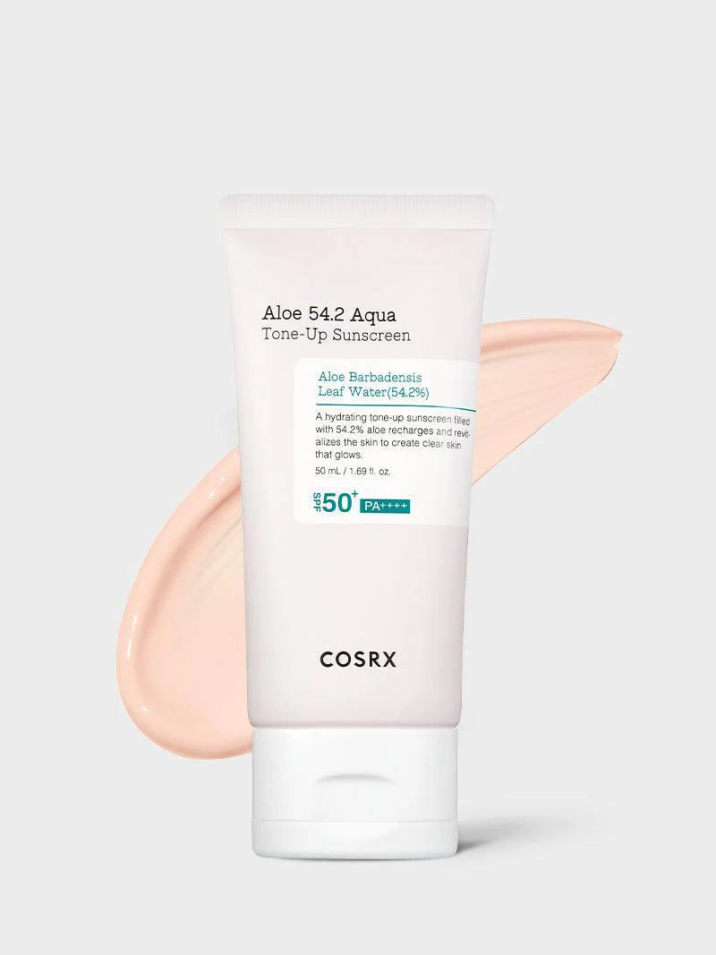 Cosrx Aloe 54.2 Aqua Tone-Up apsauginis kremas nuo saulės SPF50+ PA++++, 50 ml