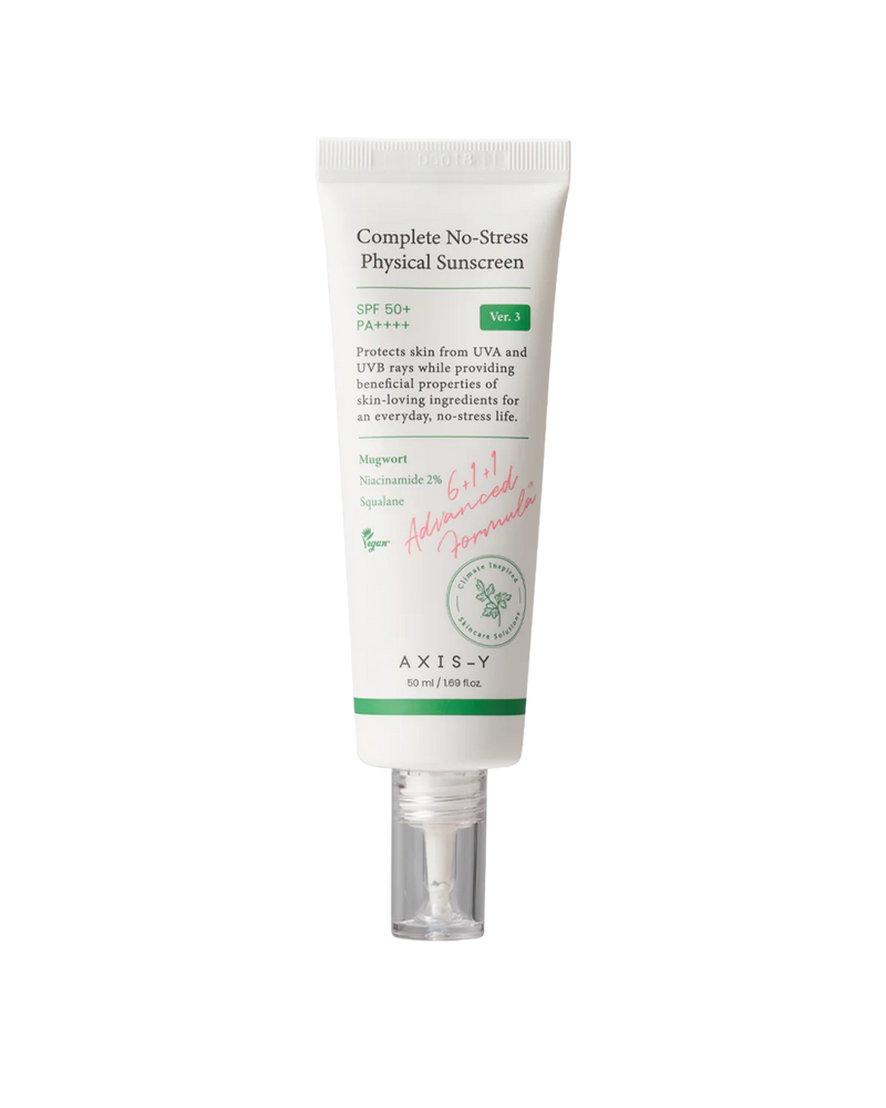 AXIS-Y Complete No-Stress Physical Sunscreen mineralinis apsauginis kremas nuo saulės SPF50+ PA++++, 50 ml