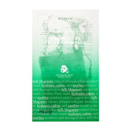 AXIS-Y Mugwort Green Vital Energy lakštinė veido kaukė